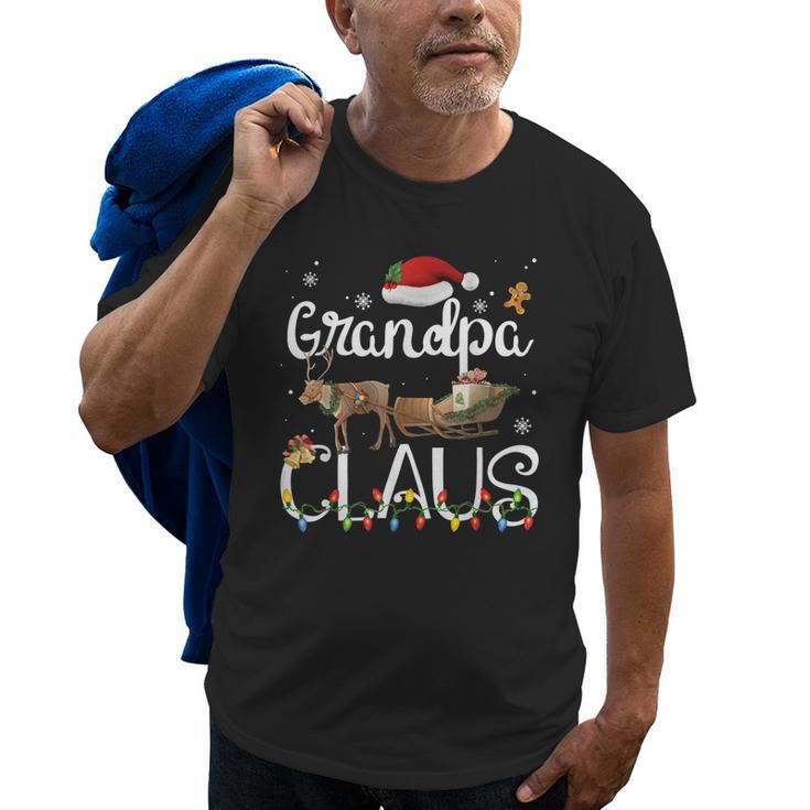 Grandpa Claus Funny Grandma Santa Pajamas Christmas Grandpa Old Men T-shirt