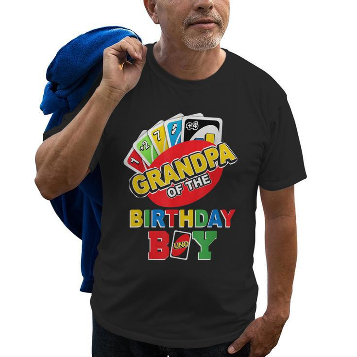 Grandpa Of The Birthday Boy  Uno Daddy Papa 1St Bday Old Men T-shirt