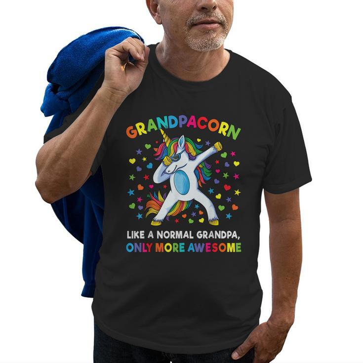 Grandpacorn Like A Grandpa Only Awesome Dabbing Unicorn Men Old Men T-shirt
