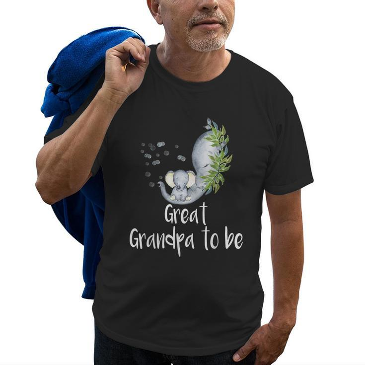 Great Grandpa To Be Elephant Baby Shower Gift For Mens Old Men T-shirt