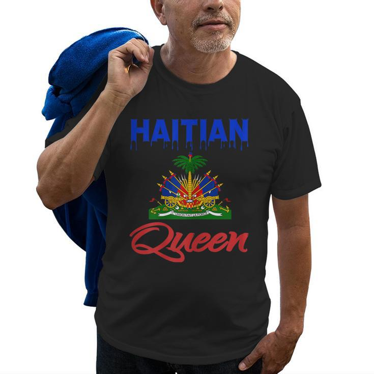 Haitian Queen Dripping Women Perfect Haiti Crown Flag Gift Gift For Womens Old Men T-shirt