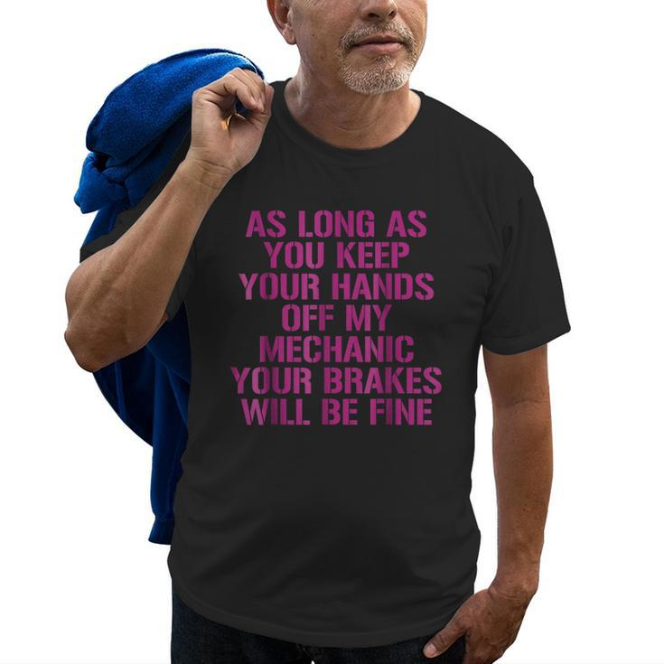 Hands Off Im A Proud Mechanic Old Men T-shirt
