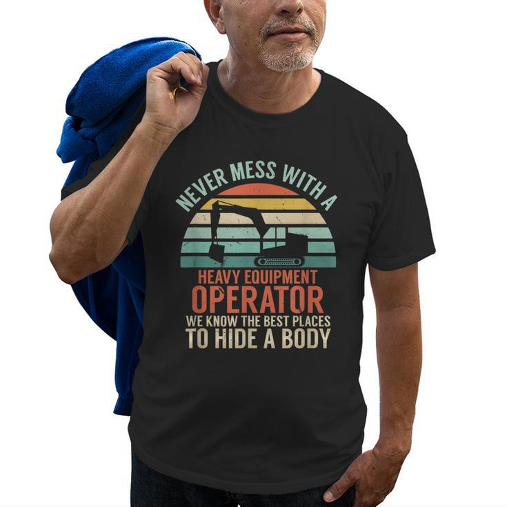 Heavy Equipment Operator Joke | Mechanic & Operator Old Men T-shirt