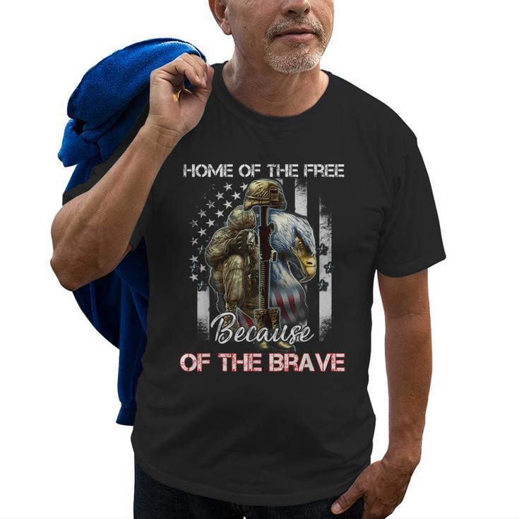 Home Of The Free Because Of The Brave Veterans Old Men T-shirt