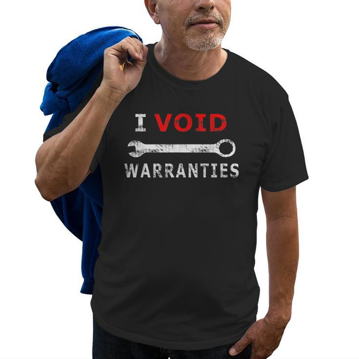 I Void Warranties Funny Mechanic Diy Old Men T-shirt