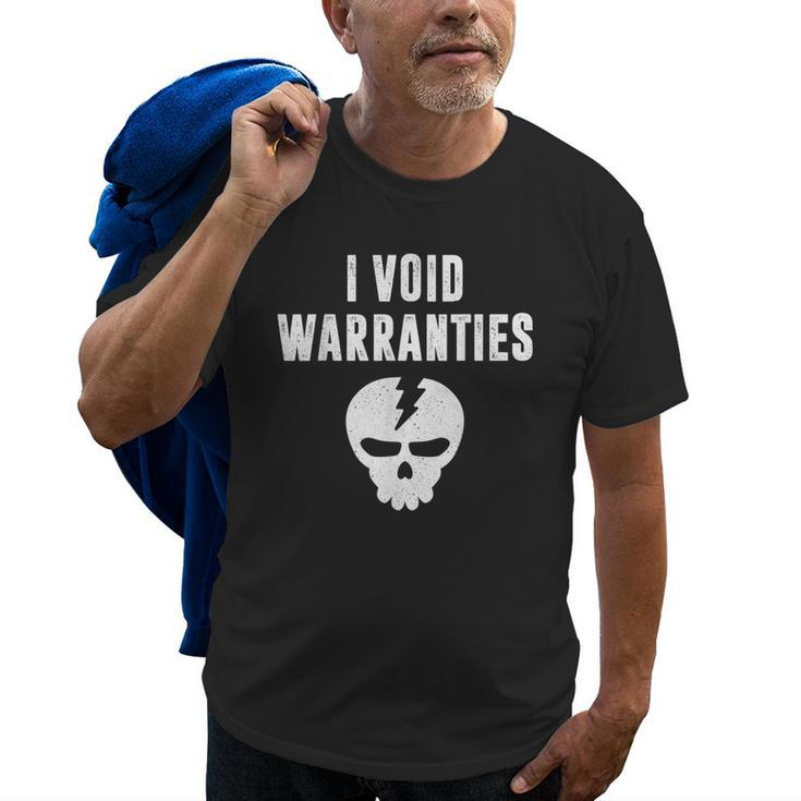 I Void Warranties Funny Mechanic Fix Gift For Mens Old Men T-shirt