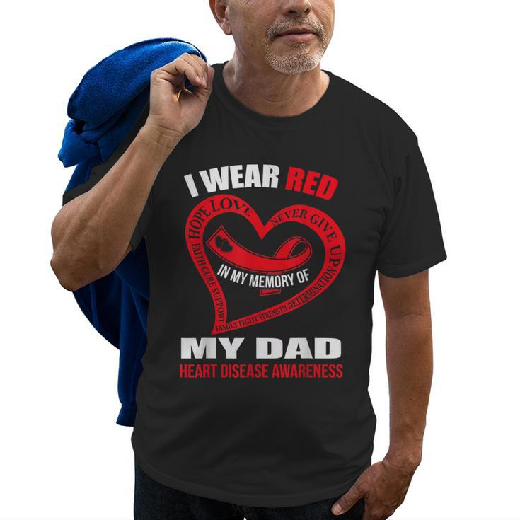 In My Memory Of My Dad Heart Disease Awareness Old Men T-shirt