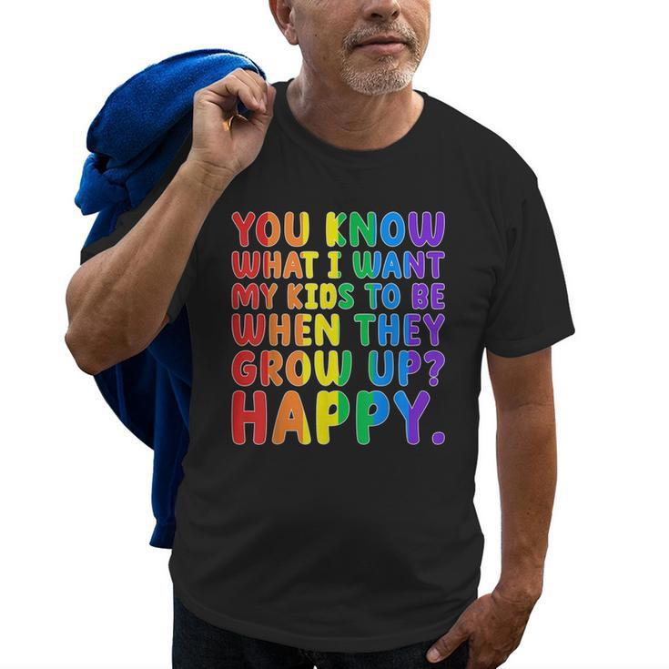 Lgbt Awareness Parents Mom Dad Gay Pride Rainbow Les Bi Tran Old Men T-shirt
