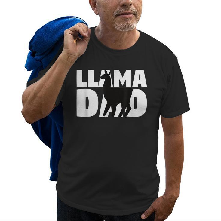 Llama Dad  Llama Lover Gift For Father Pet Animal Old Men T-shirt