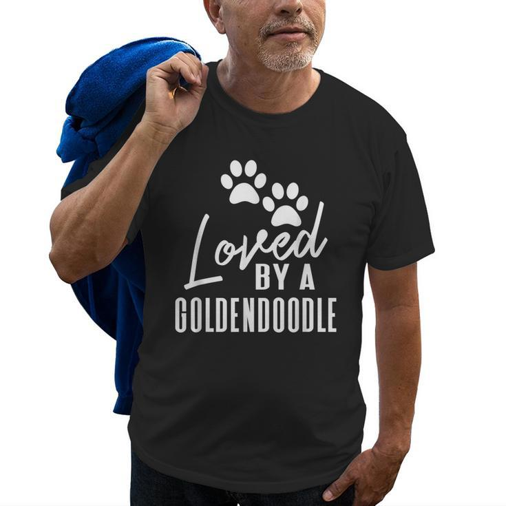 Loved By A Goldendoodle Gift For Dog Mom Or Dad Old Men T-shirt