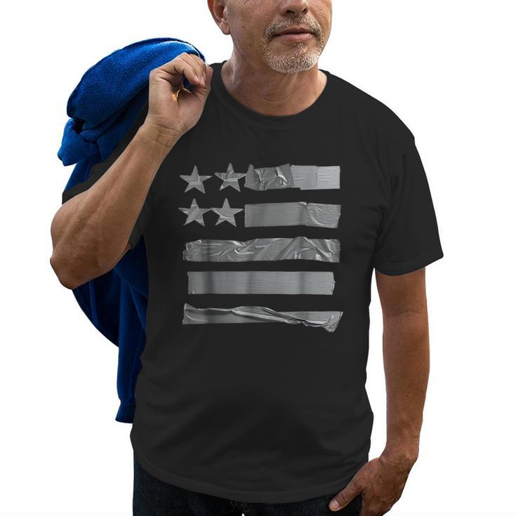 Mechanic American Flag Duct Tape  Patriotic Old Men T-shirt