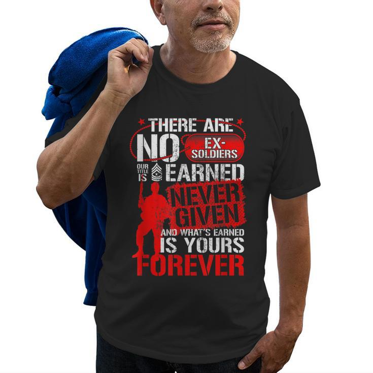 Military There Are No Exsoldiers Veterans Day Gift For Vet Gift For Mens Old Men T-shirt