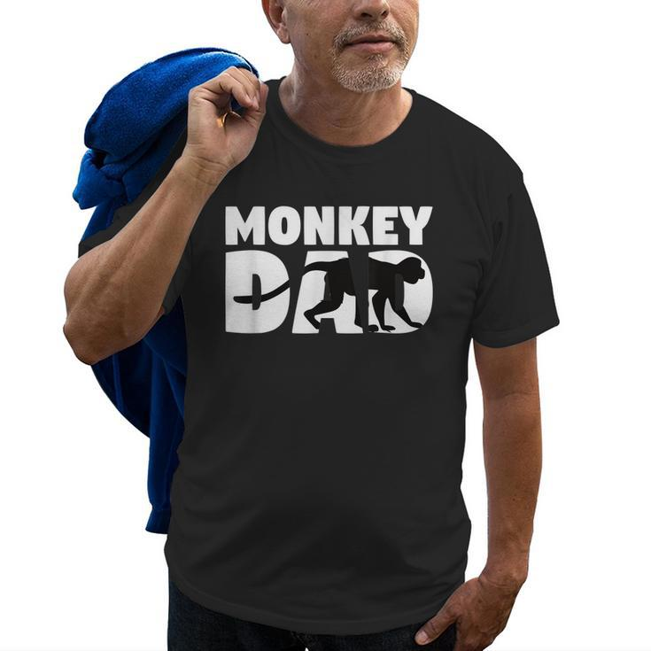 Monkey Dad  Monkey Zoo Animal Lover Gift For Father Old Men T-shirt