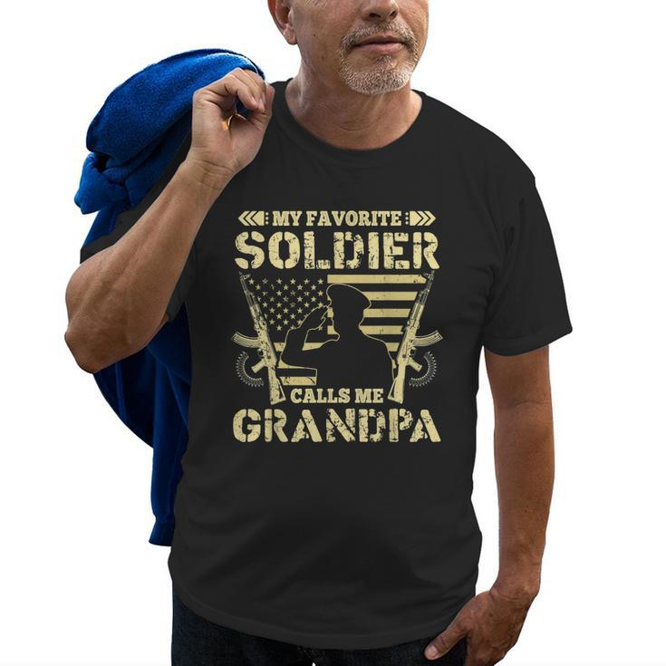My Favorite Soldier Calls Me Grandpa Proud Old Men T-shirt