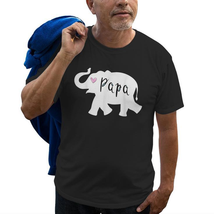 Papa Africa Elephant  Father Matching For Dad Gift For Mens Old Men T-shirt