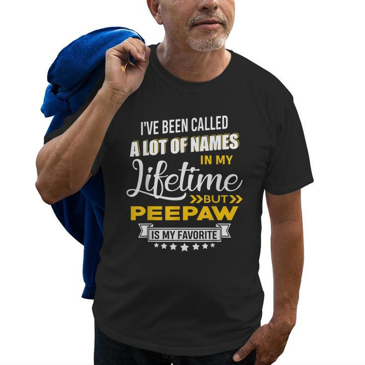 Peepaw Is My Favorite Name Funny New Grandpa Xmas Gift Idea Gift For Mens Old Men T-shirt