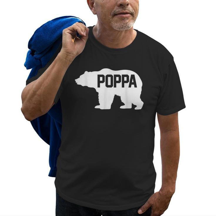 Poppa Bear Silhouette Old Men T-shirt