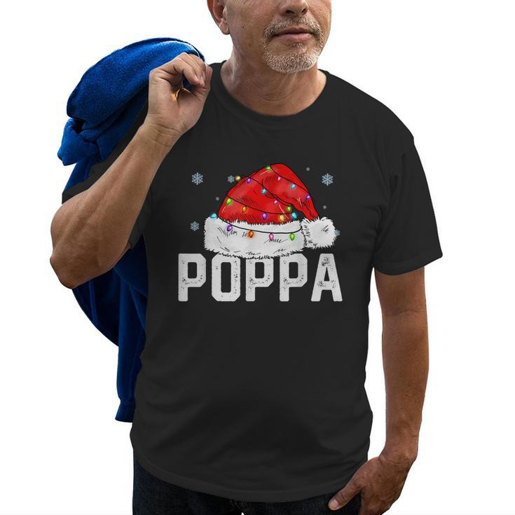 Poppa Claus Funny Xmas Family Matching Grandpa Christmas Old Men T-shirt