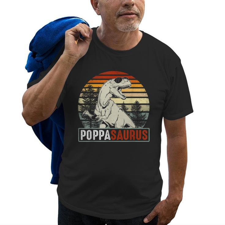 Poppasaurus Poppa Saurus Dinosaur Vintage Old Men T-shirt