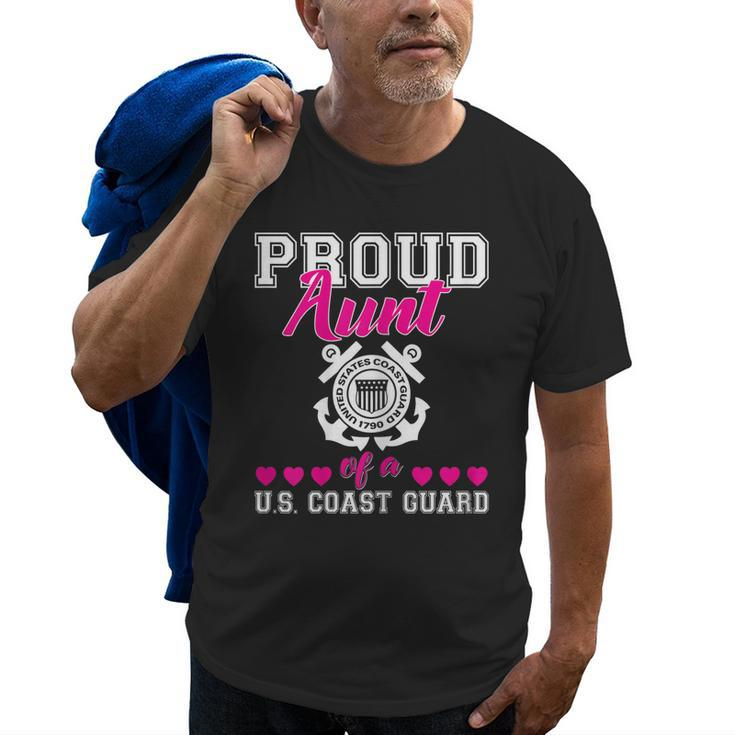 Proud Aunt Of A Us Coast Guard Military Family 4Th Of July Gift For Womens Old Men T-shirt