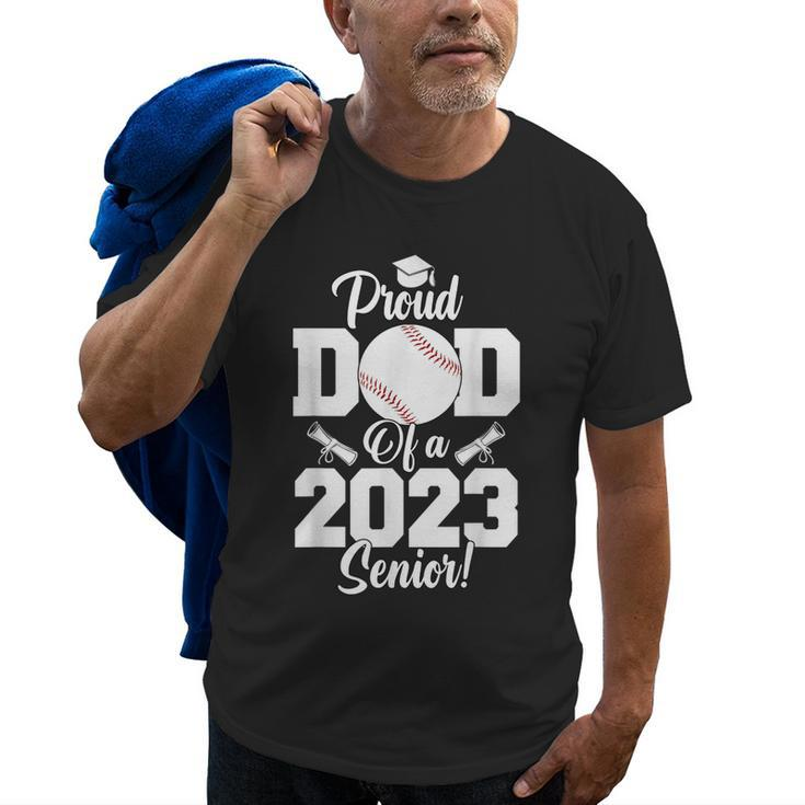 Proud Dad Of A Baseball Senior 2023 Funny Baseball Dad Old Men T-shirt