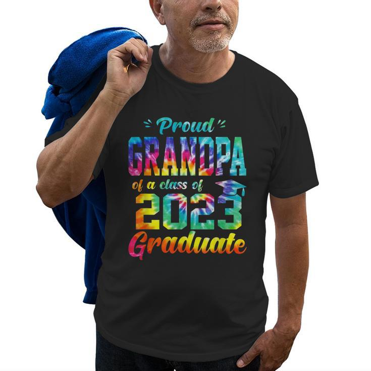 Proud Grandpa Of A Class Of 2023 Graduate Tie Dye Old Men T-shirt