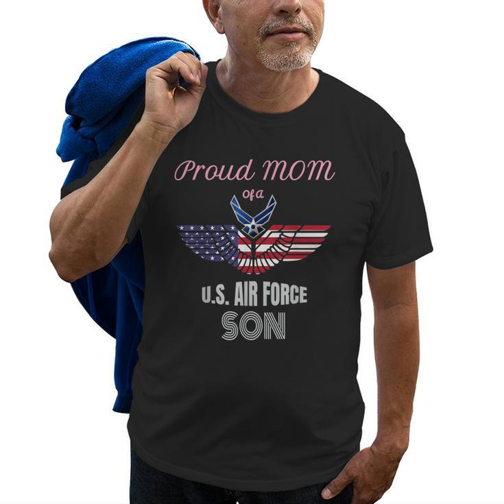 Proud Mom Of Us Air Force Veteran Patriotic Military Mother Old Men T-shirt