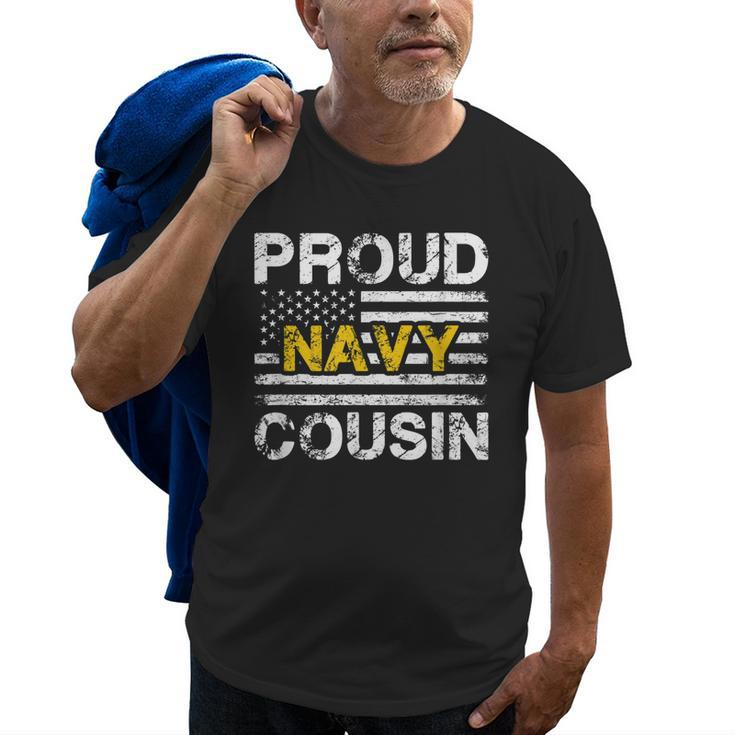 Proud Navy Cousin Us Flag Family Military Appreciation Gifts Old Men T-shirt
