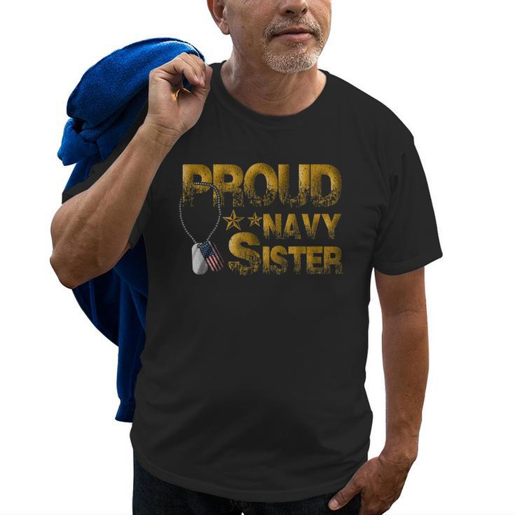 Proud Us Navy Sister American Pride Military Soldier Girls Old Men T-shirt
