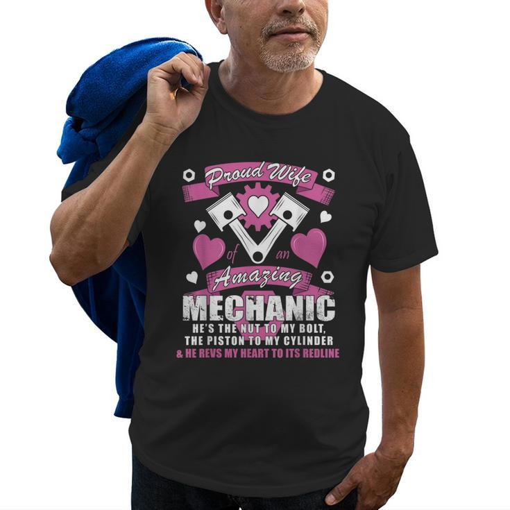 Proud Wife Of Mechanic Old Men T-shirt
