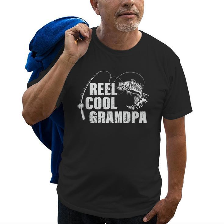 Reel Cool Grandpa Design With Fish And Fishing Rod Gift For Mens Old Men T-shirt