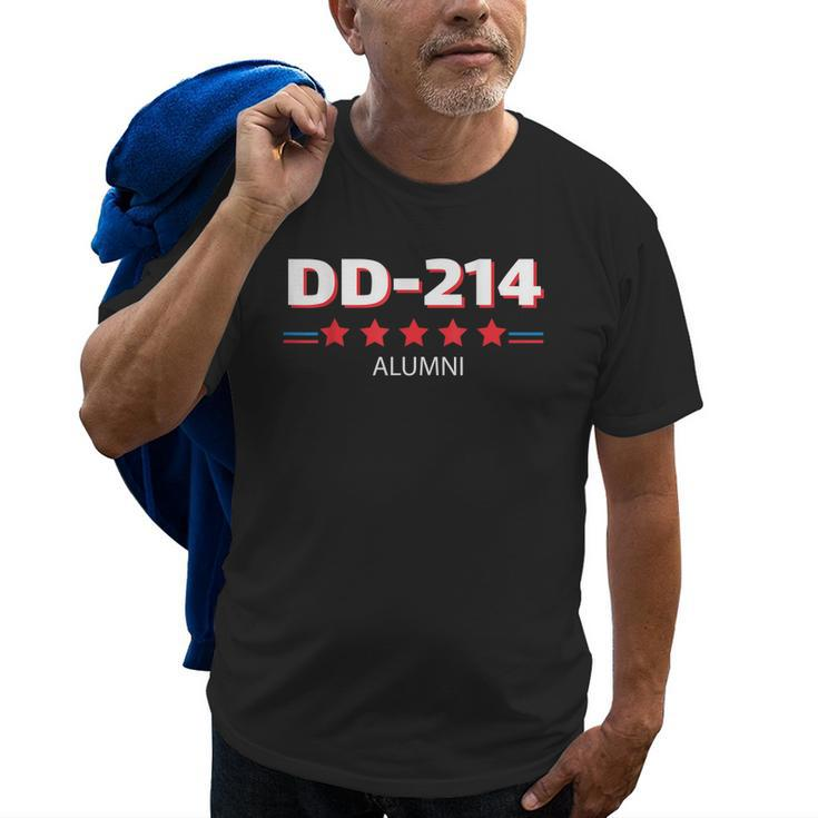 Retro Dd214 Alumni Us Military Veteran American Flag Old Men T-shirt