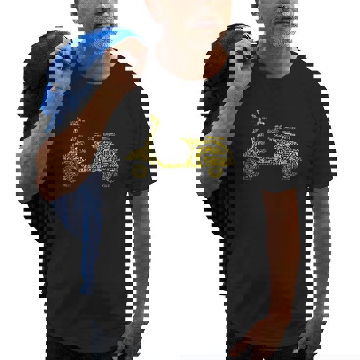 Scooter Retro Mechanic Shop Parts Fun City Life Old Men T-shirt