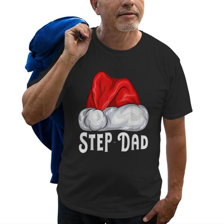 Step Dad Claus  Christmas Lights Pajama Family Matching Old Men T-shirt