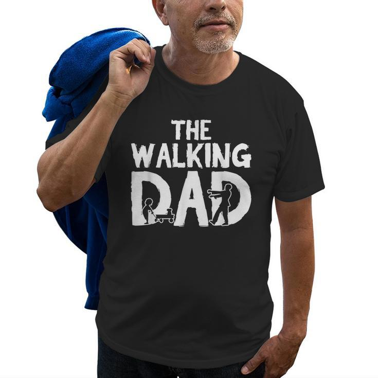 The Walking Dad Son Father Papa Daddy Stepdad Fatherhood Gift For Mens Old Men T-shirt