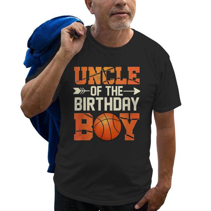 Uncle Of The Birthday Boy Basketball Father Dad Funny Gift For Mens Old Men T-shirt