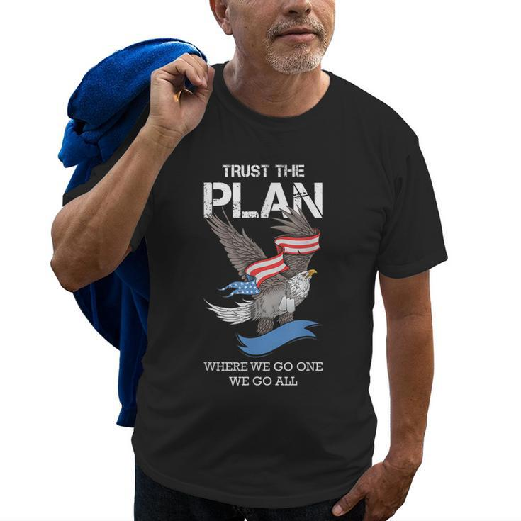 Veteran American Flag Eagle Trust The Plan Military Gifts Old Men T-shirt