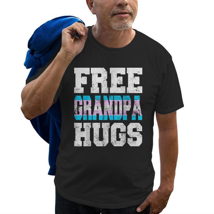 Vintage Free Grandpa Hugs Transgender Heart Lgbt Pride Month Old Men T-shirt