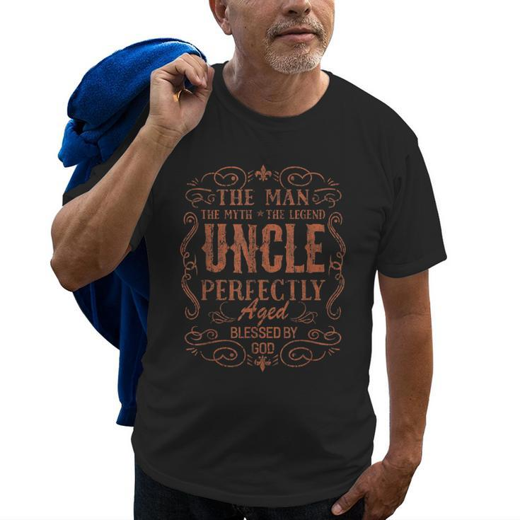 Vintage Uncle The Man Myth Fathers Day Gift For Men Old Men T-shirt