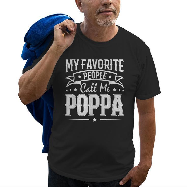 Womy Favorite People Call Me Poppa Vintage Gift For Mens Old Men T-shirt