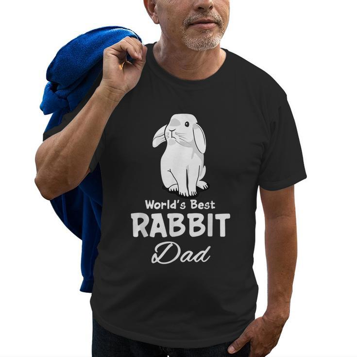 Worlds Best Rabbit Dad Cute Bunny Pet For Fathers Old Men T-shirt