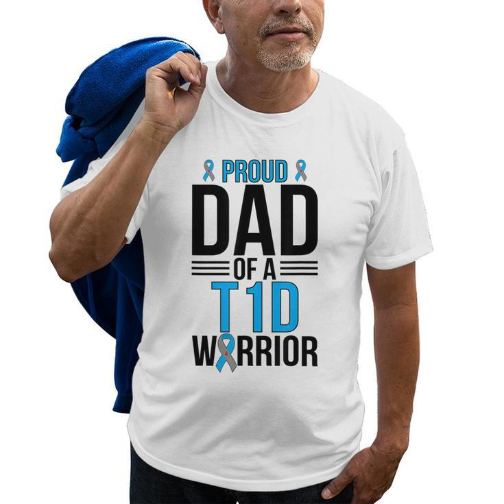 Proud T1d Diabetes Warrior Dad Type 1 Diabetes Fighter Dad Gift For Mens Old Men T-shirt