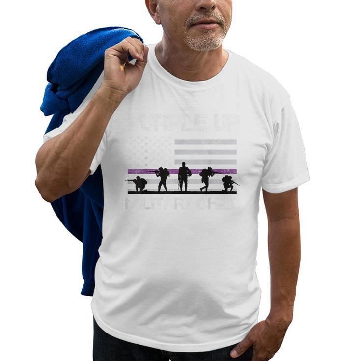 Purple Up  Military Child Purple Up Military Child Old Men T-shirt