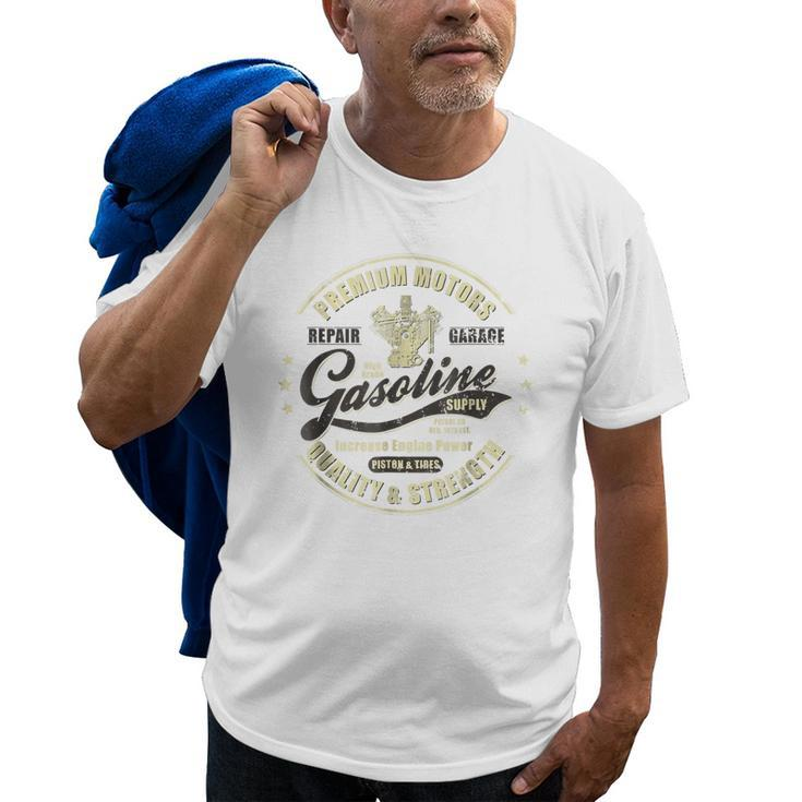Retro Mechanic  Vintage Gasoline Sign Old Men T-shirt