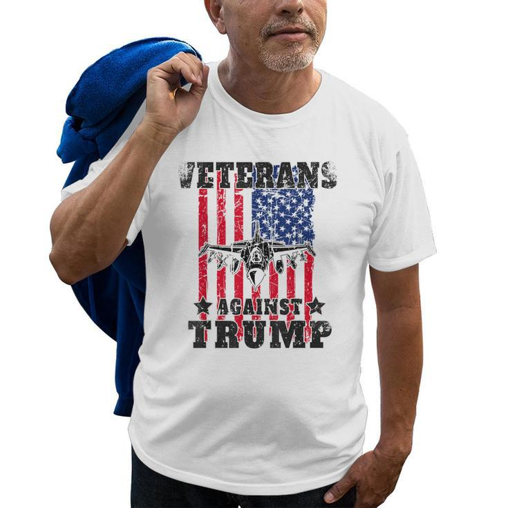 Veterans Against Trump Anti Trump Jet Flag Military Gifts Old Men T-shirt