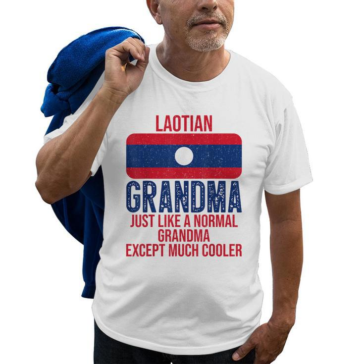 Vintage Laotian Grandma Laos Flag For Mothers Day Old Men T-shirt