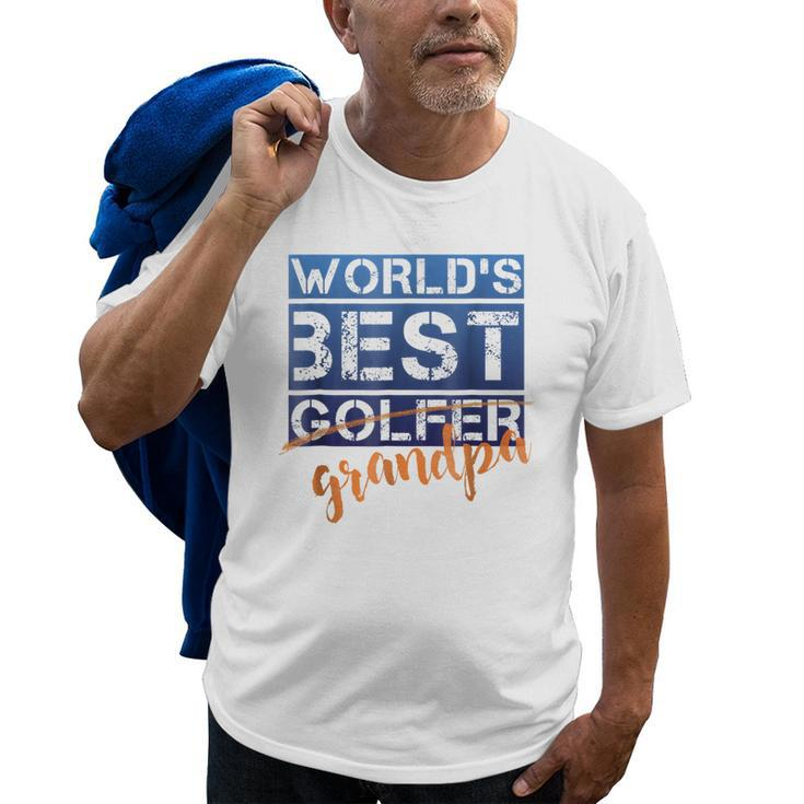 Worlds Best Golfer Grandpa Gift Golf Gift For Mens Old Men T-shirt