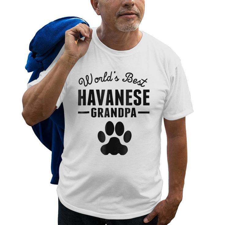 Worlds Best Havanese Grandpa Old Men T-shirt