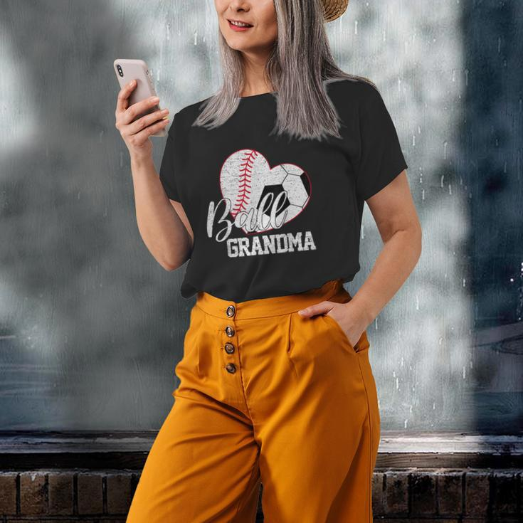 Ball Grandma Both Of Soccer Baseball Women Old Women T-shirt Gifts for Her