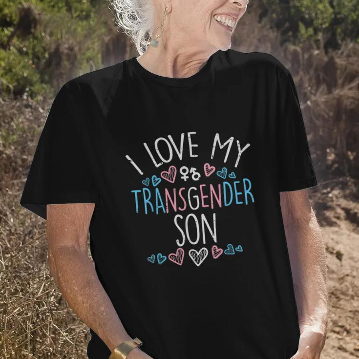 I Love My Transgender Son Transsexual Trans Pride Mom Dad Old Women T-shirt Gifts for Her